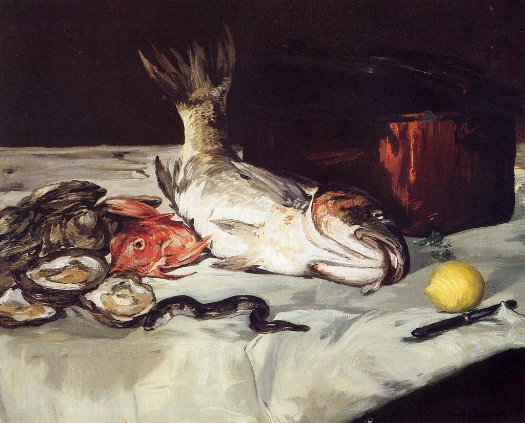  237-Édouard Manet, Natura morta con pesce 1864-Art Institute of Chicago 